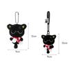 Sleepy Black Cat Plush Keychain Soft Car Key Ring New Bag Charms  School Bag Decoration
