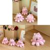 Cartoon Octopus Plush Keychain With Butterfly Bow For Kids Gift