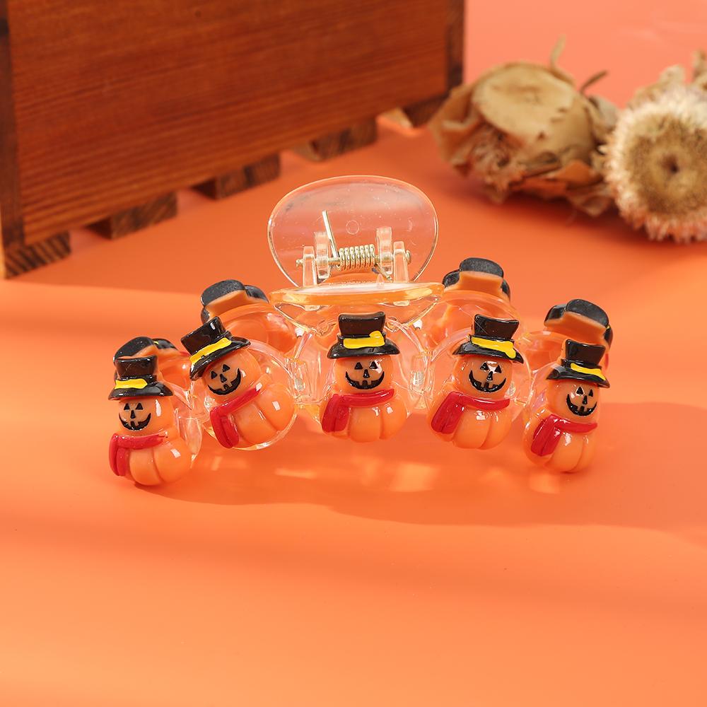 Halloween Fashion Hair Claw Pumpkin Cute Ponytail Hairpin Hair Clips For Girls Festival Hair Accessories Headwear Crabs Clip