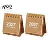 Tragbarer Desktop-Schmuck Mini-Schreibtischkalender 2026-2027 Okt 2026 bis Dez 2027 Stehender Aufklappbarer Kleiner Monatsplaner mit Dickem Papierkalender