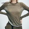 Edition Gao Yuanyuan Collection Women's Wool Vest & Long Sleeve Knit Set