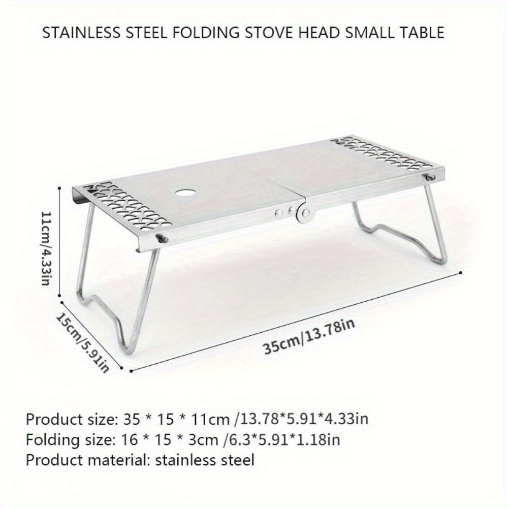 1 ks Kempingový mini skládací stolek Nerezový Venkovní Piknik BBQ Stolky na vařič Venkovní potřeby Přenosný Skládací Čajový stolek