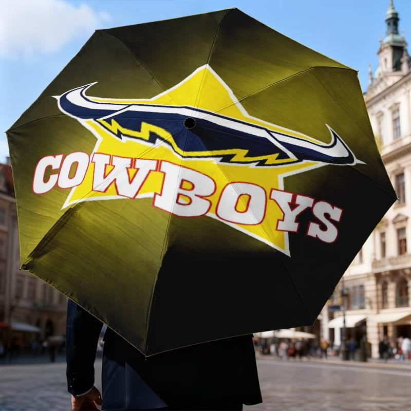 North Queensland Rugby Umbrella Folding umbrella, automatic umbrella 8-Frame for Travel, camping Use Gift for Halloween Christmas