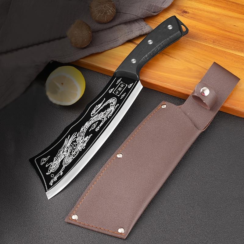 ZENG Dragon Pattern Bone Cleaver Professional Butcher Knife Precise Cutting Of Beef Lamb Sharp Kitchen Tool Efficient Slicing
