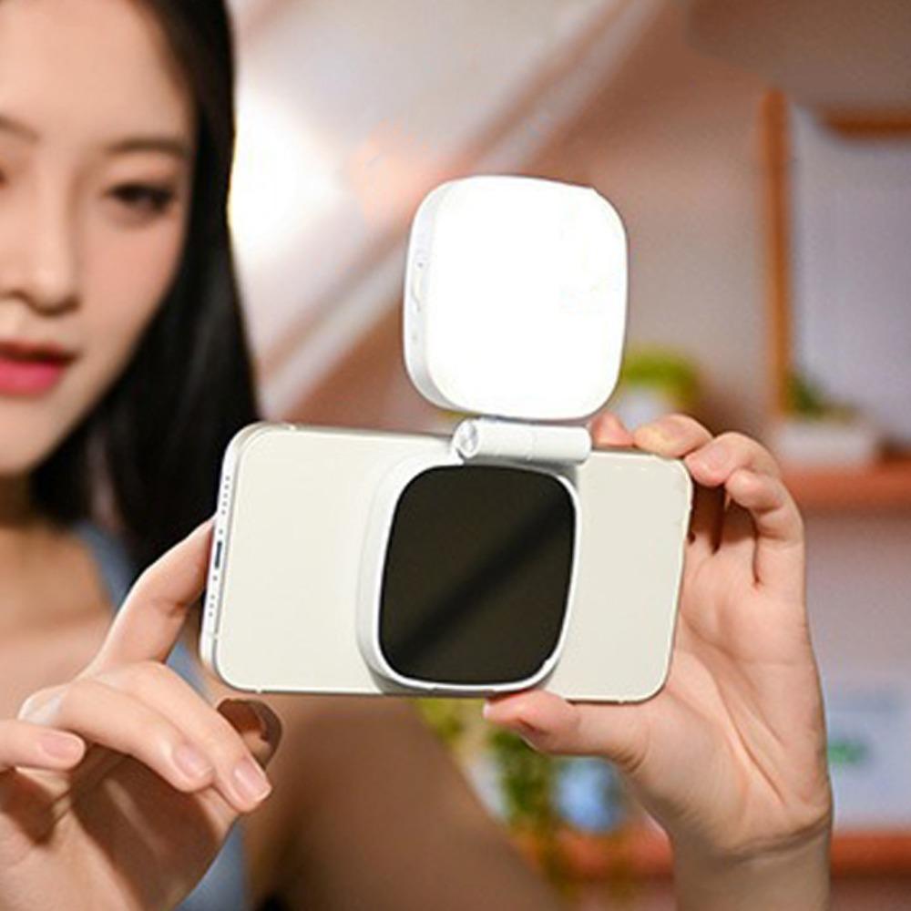 with Makeup Mirror Mobile Phone Fill Light 3 Color Folding LED Phone Fill Light Vlog