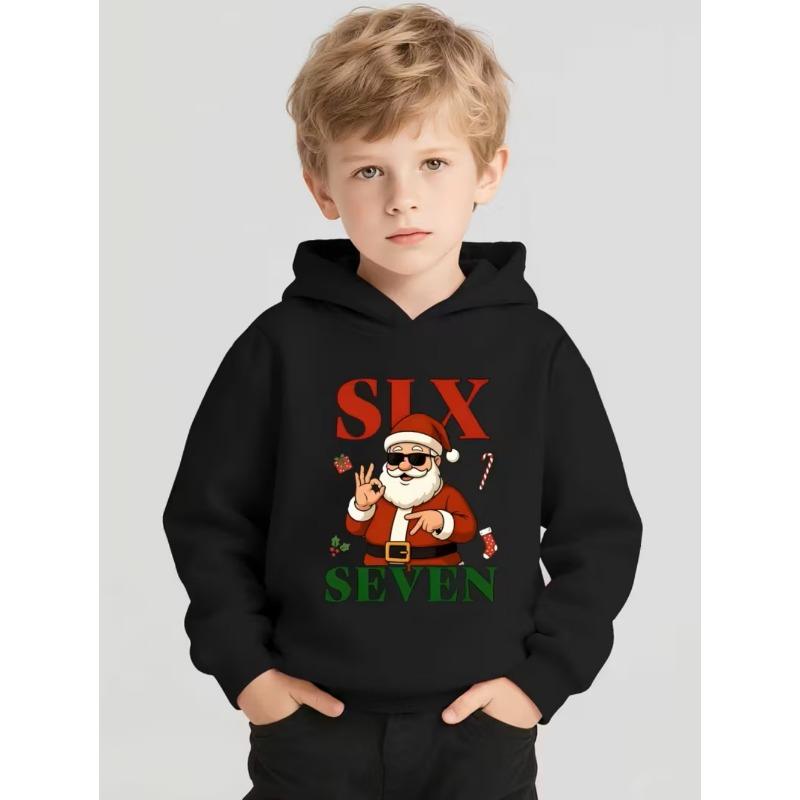 Lustiges Sechs Sieben 6 7 Meme Hoodie für Kinder Chaotischer Humor Y2k Spiel Spruch T-Shirt Weihnachtsgeschenk Jungen Oberteile Mode Kinderkleidung