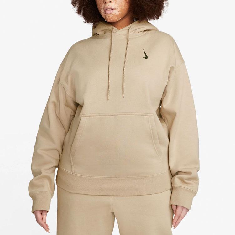 Nike x Billie Eilish NRG Fleece Hoodie Mushroom/Sequoia Men Tops Tan DQ7750-202