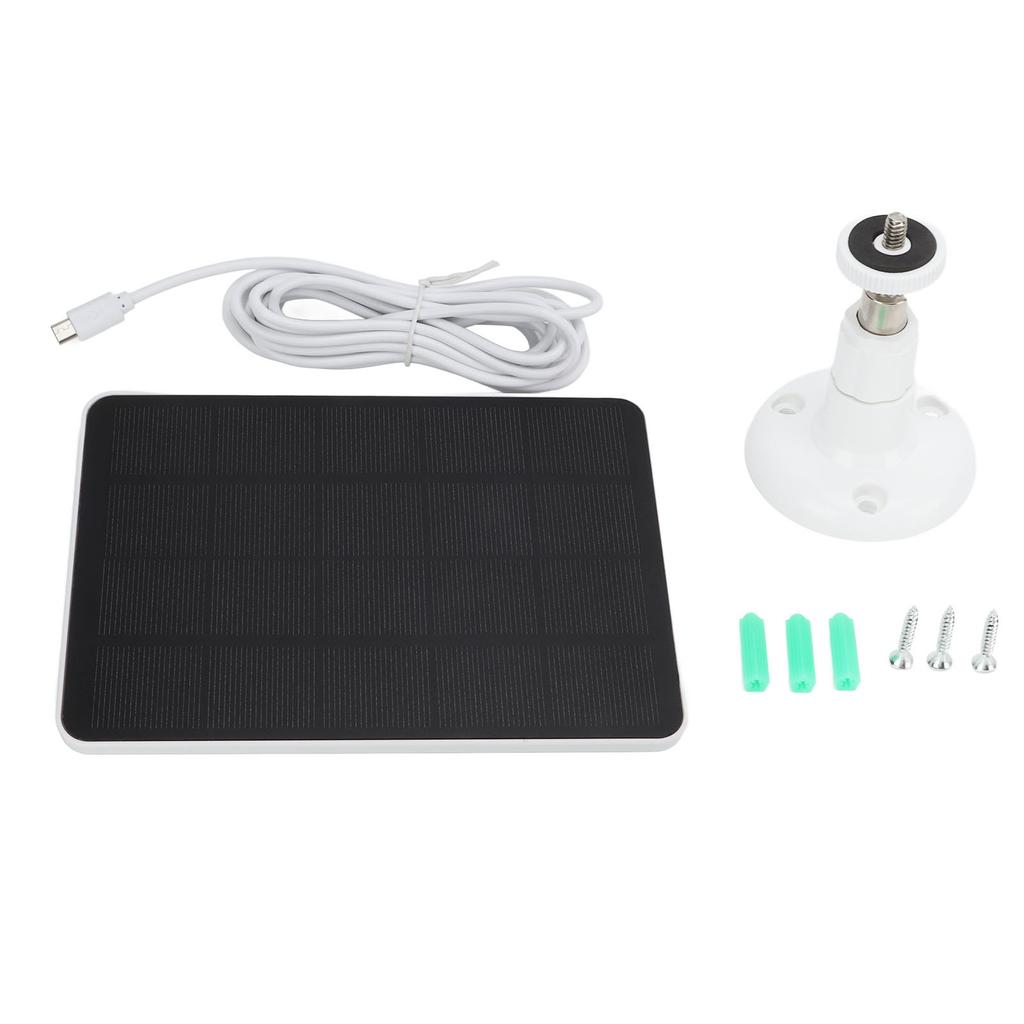 5V 4W Solar Panel Monocrystal Silicon Low Power Consumption Solar Charger White for Security Protection Monitoring