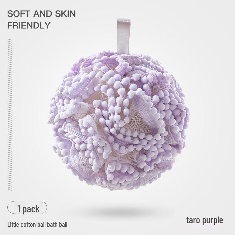 Free Shipping: Large Non-Dispersing Exfoliating Flower Bath Ball - High-End Foaming Shower Sponge for Women