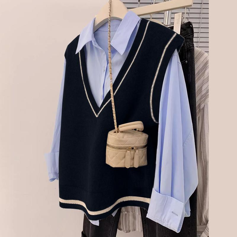 

ZANZEA Женские повседневные топы без рукавов с V-образным вырезом M темно-синий