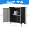 Armadio metallico da garage per impieghi gravosi con ruote – robusto contenitore per attrezzi, 75 × 42 × 88 cm, per garage, ufficio e casa