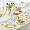 Lemon Fruit Placemats Summer Ice Cream Place Mats Waterproof Non-Slip Heat-Resistant Linen Outdoor Flamingo Dinner Table Mats
