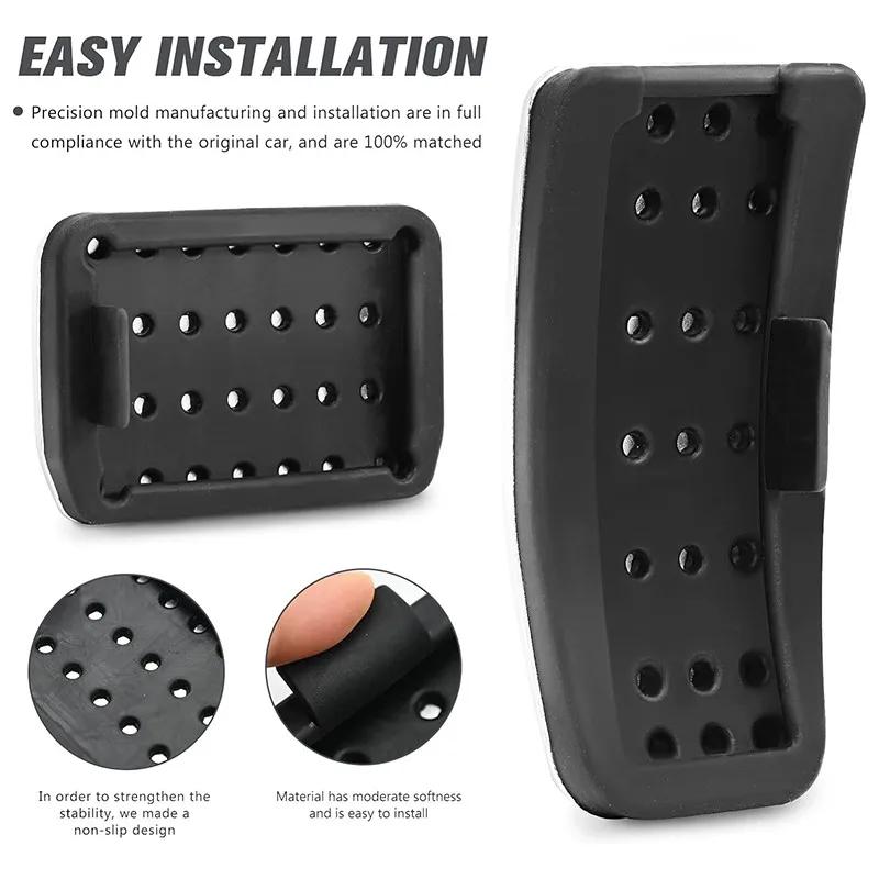 BEG1 For Tesla Model 3 Model Y Foot Pedal Pads Covers For Model 3 Y 2021-2025 Accessories Aluminum Alloy Accelerator Brake Pedal