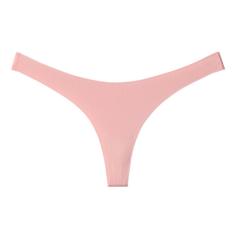 Ice Silk Seamless Thong Panties Plus Size Sexy Triangle Women’s Panties