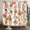 Tenda da doccia arcobaleno vintage anni '70 senza cornice, Fungo Luna Hippie Fiore Sole Luna Farfalla Botanico Vintage, Arredamento Bagno