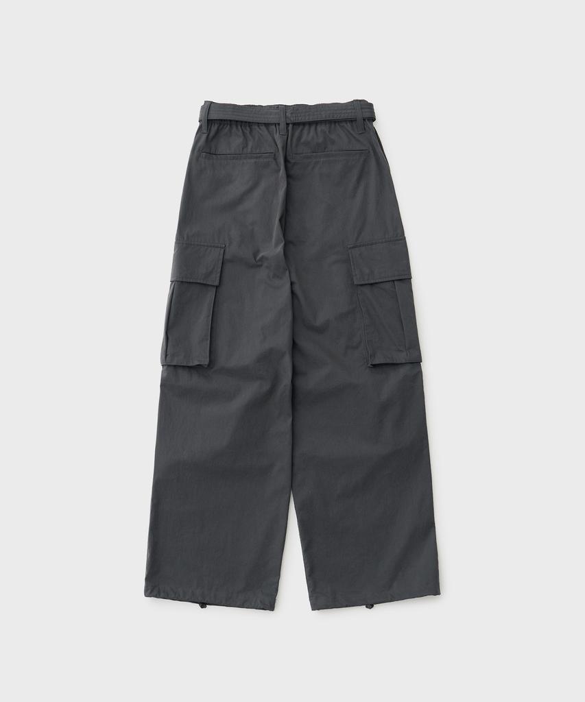 ANOTHER OFFICE Parachute Belted Pants (Coal Gray)