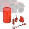 Fire Extinguisher Oil Drum Shovel Nitrogen Bottle Fit for SCX10 D90 TRX4 1 10 RC Car (Red)