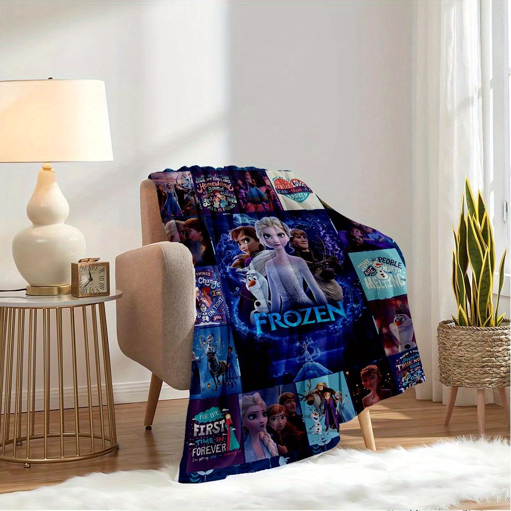 1pc Flannel Frozen Elsa Anna Olaf Kristoff Sven Sofa Throw Blanket Bed Coverlet Gift Home Decor Winter Wonderland Movie Poster