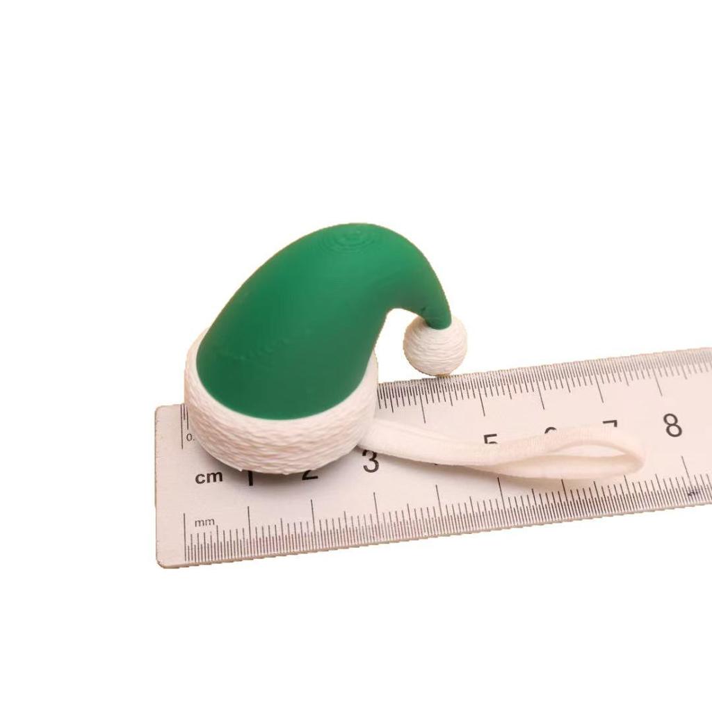 7-Inch Crooked Head Hamster Pet Goose with Christmas Hat - Customizable Hard Plastic Desktop Decor