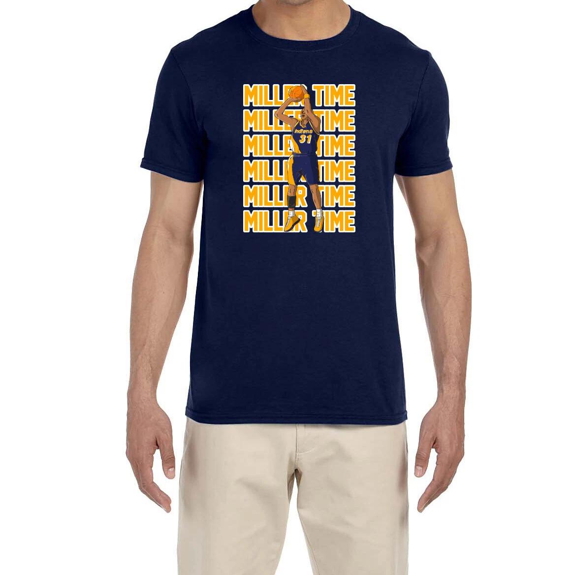 Indiana Reggie Miller Miller Time Text Pic T-shirt XXL