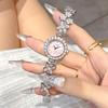 Moda de Negocios Reloj de Mujer con Pedrería Esfera de Nácar Pulsera para Damas Relojes de Cuarzo Reloj