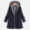 Women's Fashion Autumn/Winter Hooded Reversible Fleece Sweatshirt Jacket Cotton Padded Thick Hooded Women's Coat