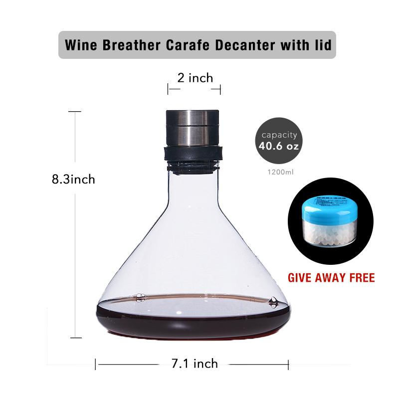 Breathing Waterfall Wine Separator Champagne Decanter Crystal Bar Home Wine Bar Tools Bar Party Decoration Ornaments/Transparent