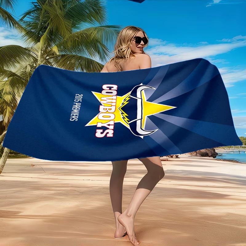Asciugamano da Spiaggia Rugby del Queensland Settentrionale, Asciugatura Rapida, Facile da Curare, Adatto Sia per il Fitness che per le Vacanze al Mare, Essenziale Sportivo