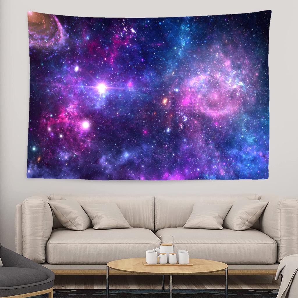 Starry Sky Galaxy Tapestry Fantasy Cloud Cover Wall Hanging Bohemian Hippie Witchcraft Art Dormitory Decoration
