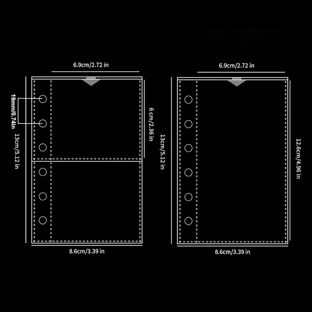 Inner Page Card Binder A7 Photocard Binder Sheets Transparent PP Acid Free Multiple Pockets Sleeve Photo Album Refill Pages