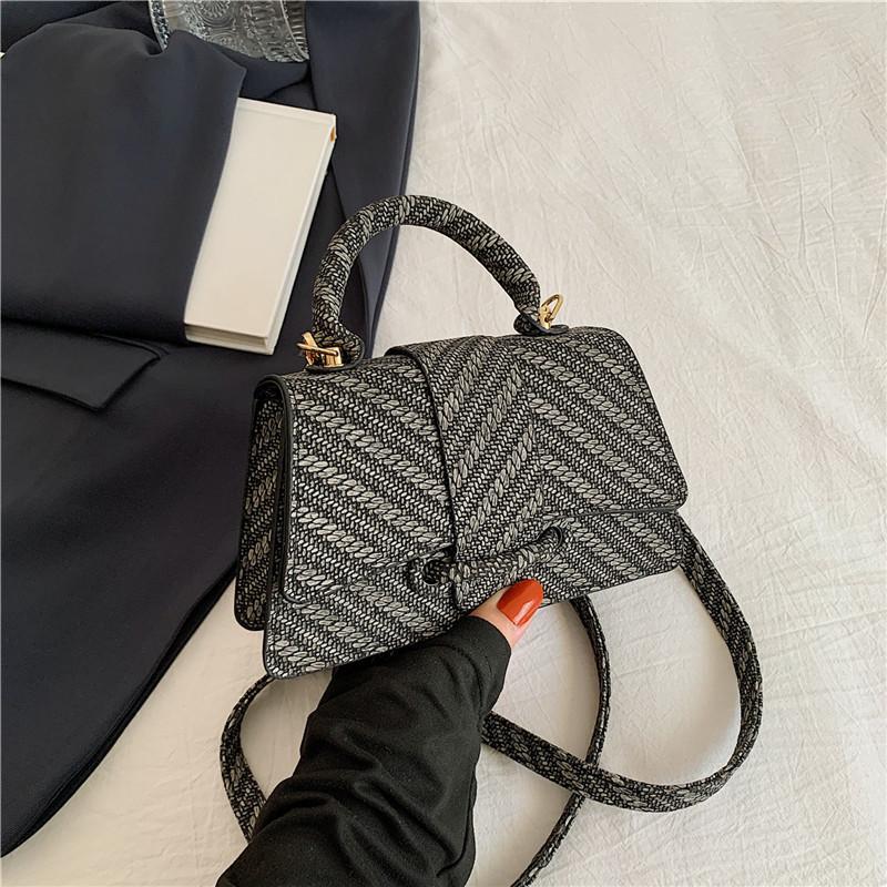 Chic Simple Crossbody Bag For Women Street Style Pu Leather Square Shoulder Bag