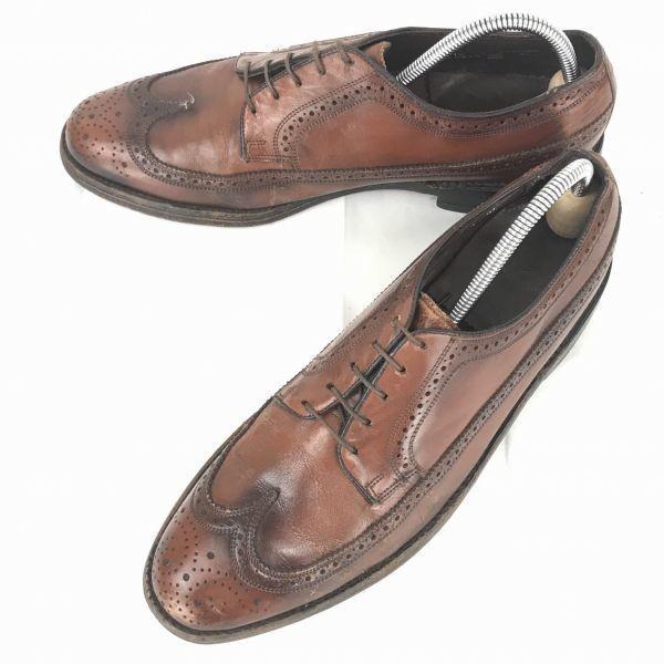 

Pre-70s Rare Vintage/Florsheim/Goodyear Welt Long Wingtip Leather Shoes/10C/27.0/Brown/