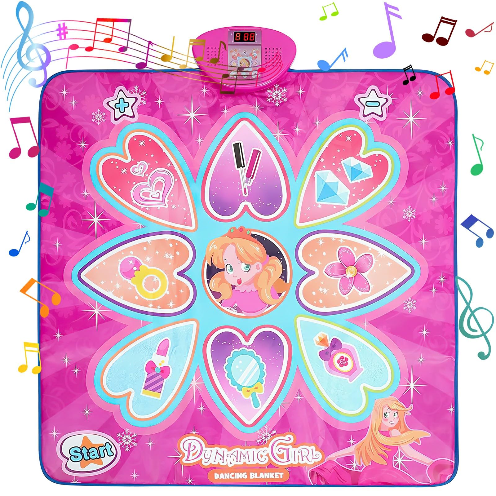 

SOONALL Dancing Mat Toy Dance Mat Game Wireless Music Dance Mat for Kids Electronic Piano Mat Automatic Scoring LED Music Volume Adjustment Speed