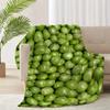 Food Vegetables Meat Pattern Flannel Throw Blanket for Sofa Couch Chair Bed Decor Lightweight Soft Warm Gifts for Teens and Kids