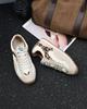 Horsehair Version~ Leather Thick-soled German Training Shoes for Women's 2025 New Mesh Breathable Splicing Casual Flat-soled Sports Shoes