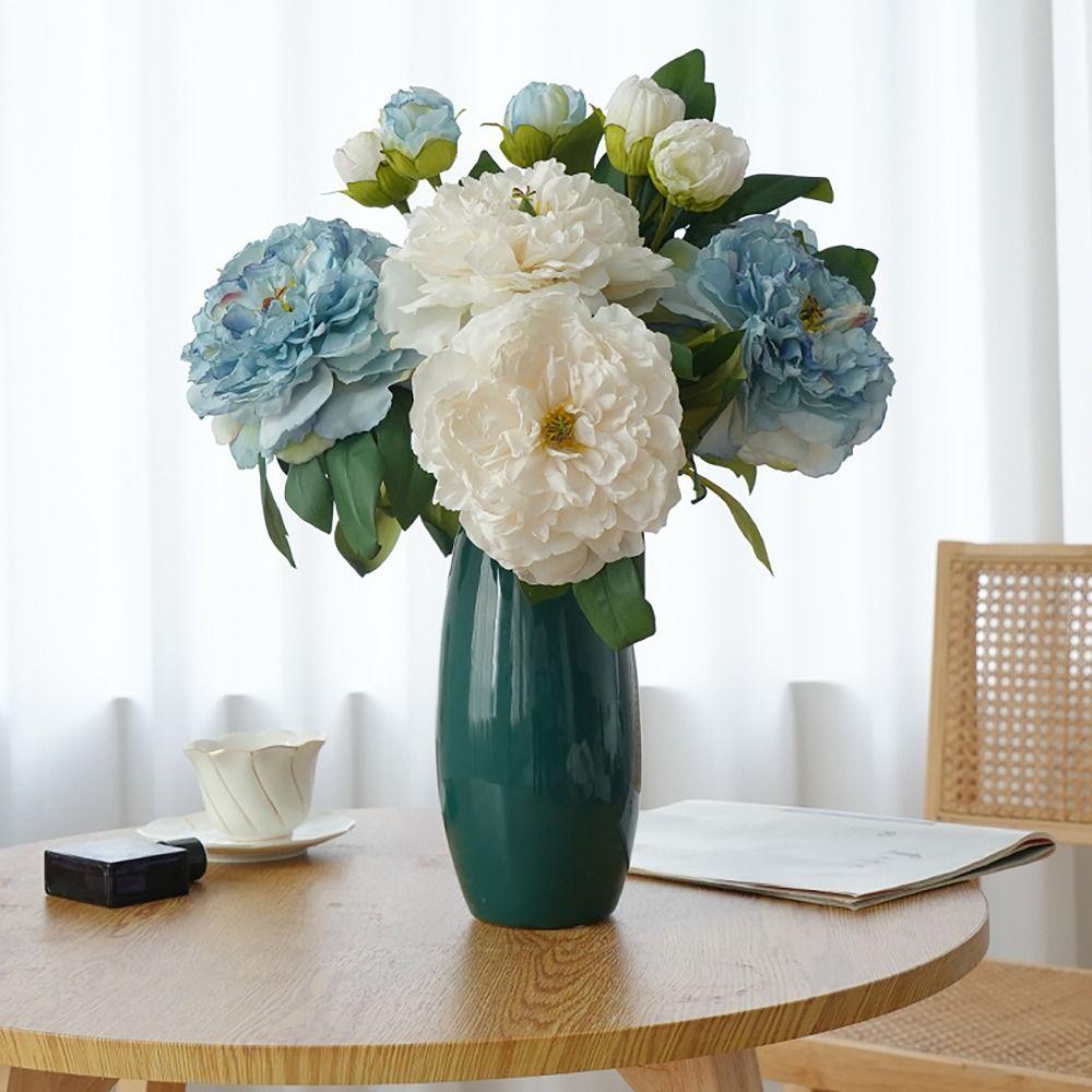 49CM Peony Artificial Flowers Big Peonies Fake Flowers Simulation  For Wedding Home Decoration
