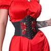 Short Corset Bustier Slim Fit Lace Up Rose Design Women Corset for Party