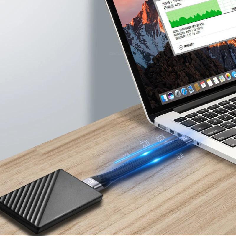 Ultra Short USB to Type C Cable USB 3.1 Gen 2 USB C Quick Charge Cable Wire 4K 10Gbps Sync Data Cable Cord for Macbook