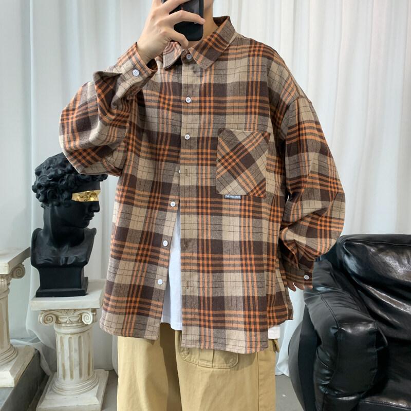 

Мужские рубашки Cozy Up из фланели с длинным рукавом и застежкой на пуговицы M хаки