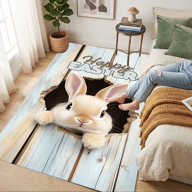 Happy Easter Living Room Nonslip Area Rug Soft Carpet For Bedroom Game Playroom Sofa Office Home Decor Doormat Christmas Gift C926733