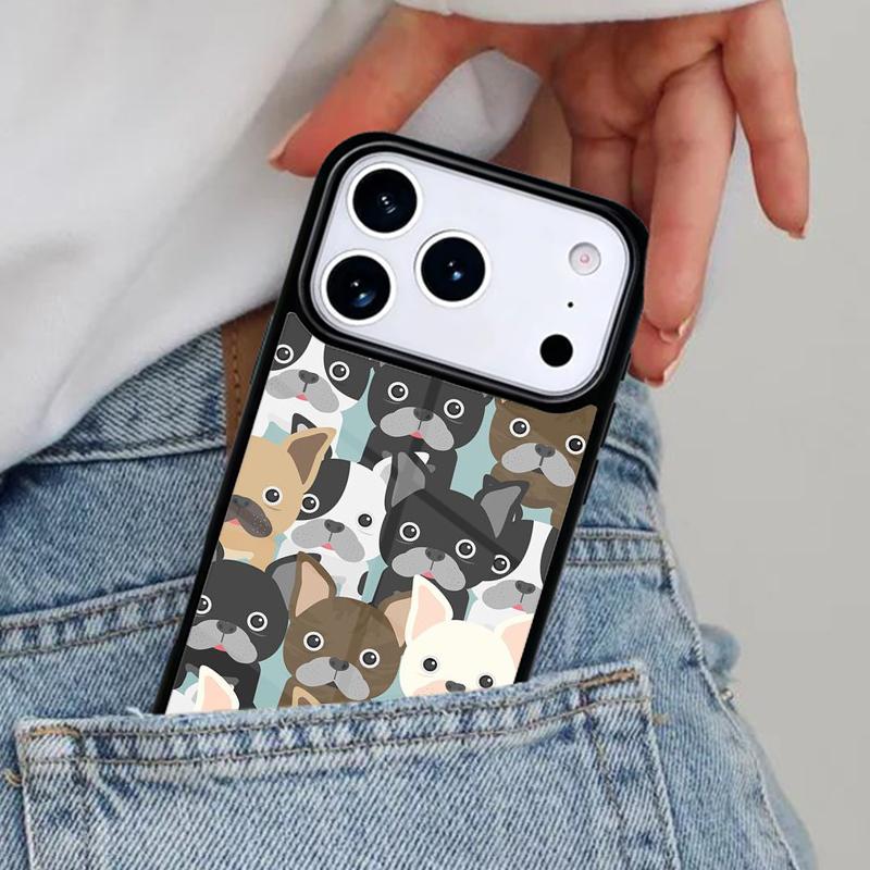French Bulldog Art soft Phone Case for iPhone 16e 15 14 13 12 17 Pro Max Plus Air 17pro Cover Coque