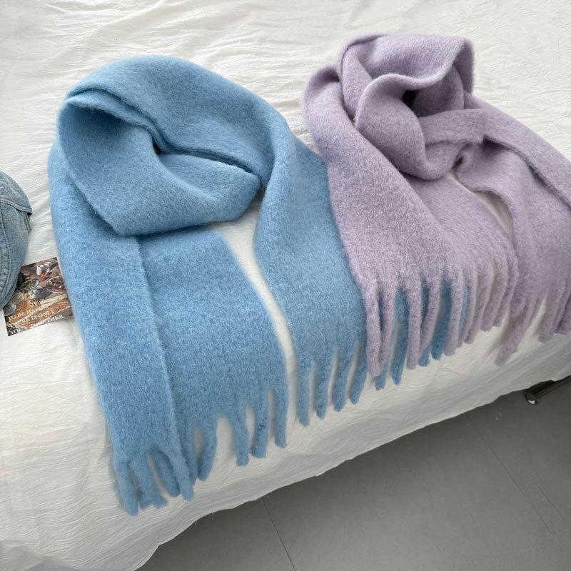 Women's Winter Whitening Wool Knit Scarf - Versatile High-End Ins Style Neck Warmer