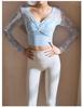 Women's Sexy Long Sleeve T-Shirt with Chest Pad Faux Two-Piece Sportswear - International Style