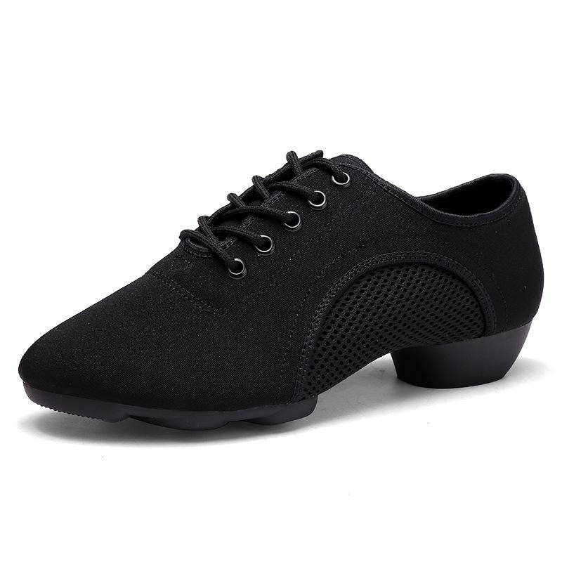 Women's Professional Latin Dance Shoes – Soft Sole, Flat Heel, Oxford Cloth