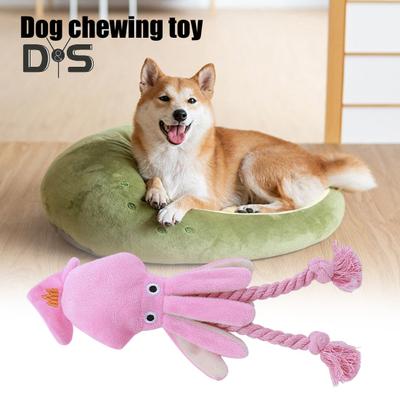 Hundespielzeug aus Plüsch mit Gesang, Oktopus-Form, Kauspielzeug für Haustiere, Zahnreinigungsspielzeug, interaktives Hundespielzeug zur Bekämpfung von Langeweile, Hundebegleiter für kleine und große Hunde