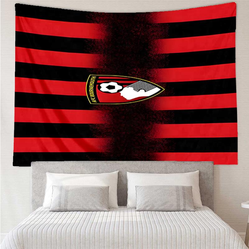 1PC Soccer Ball Afc Crest Printed Tapestry Room Decoration Wall Hanging for Living Room Bedroom, Dormitory, Birthday and Christmas Gifts