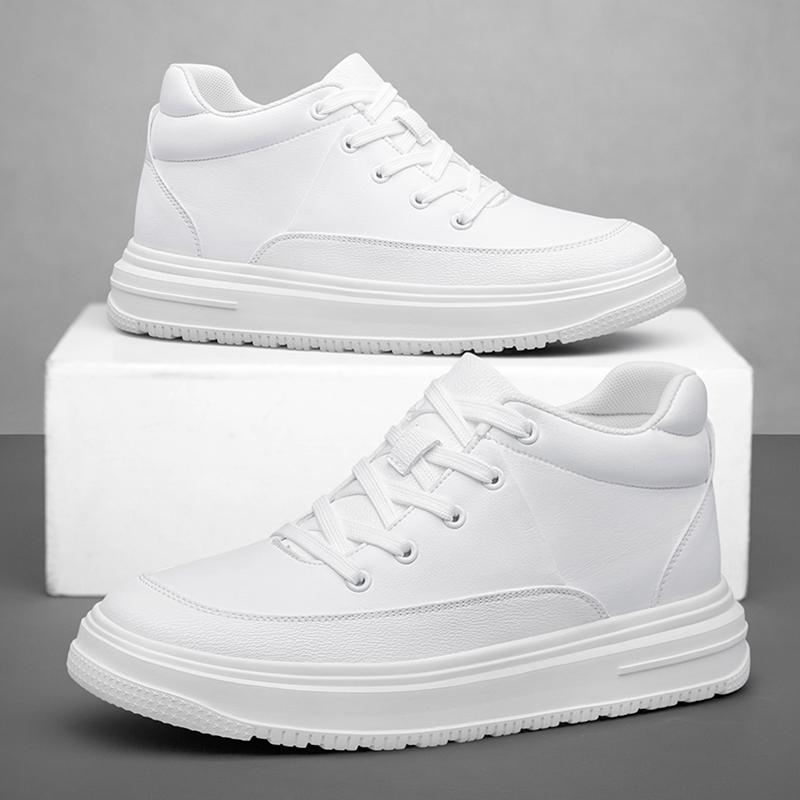 Męskie sneakersy z prawdziwej skóry, uniwersalne buty wulkanizowane outdoorowe, antypoślizgowe, sznurowane, męskie obuwie rekreacyjne do chodzenia, modne buty casualowe