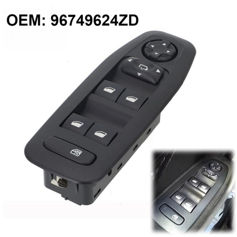 Car accessories 96749624ZD Electric Master Power Window Control Switch for PEUGEOT2013~ Front Left Driver Side Lifter Button