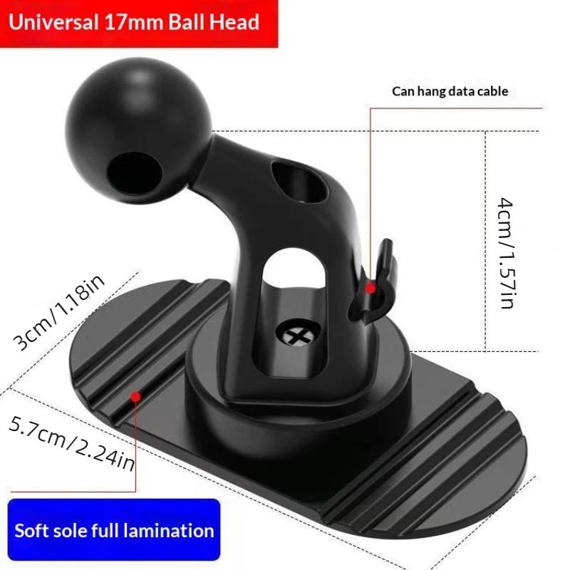 Car Phone Holder Base 360 Degree Rotation Tool Free Install Adhesive Ball Head Mount for Car All Scene Driving Use