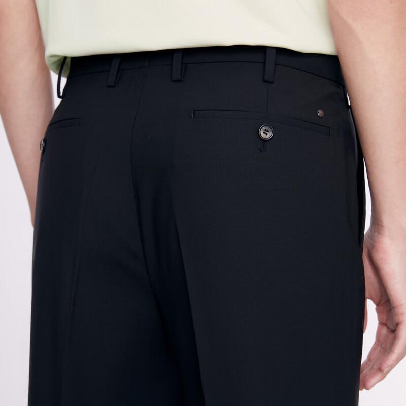 Jiumuwang Men's Wool & Silk Blend Suit Pants